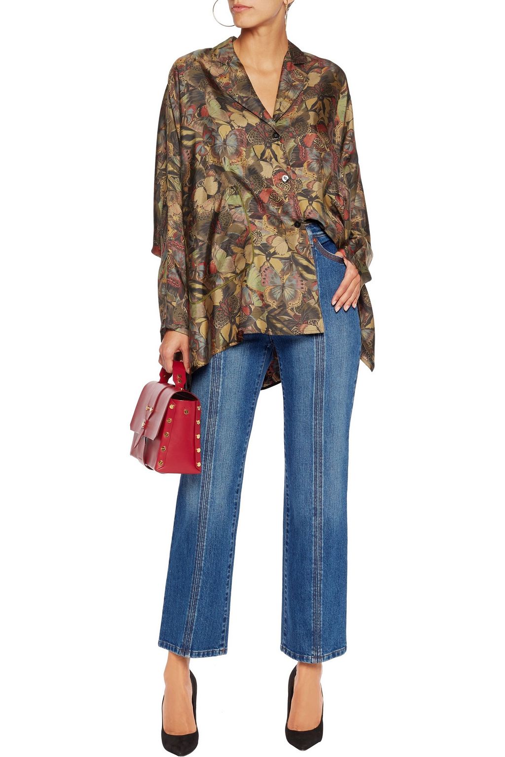 VALENTINO GARAVANI High-rise straight-leg jeans