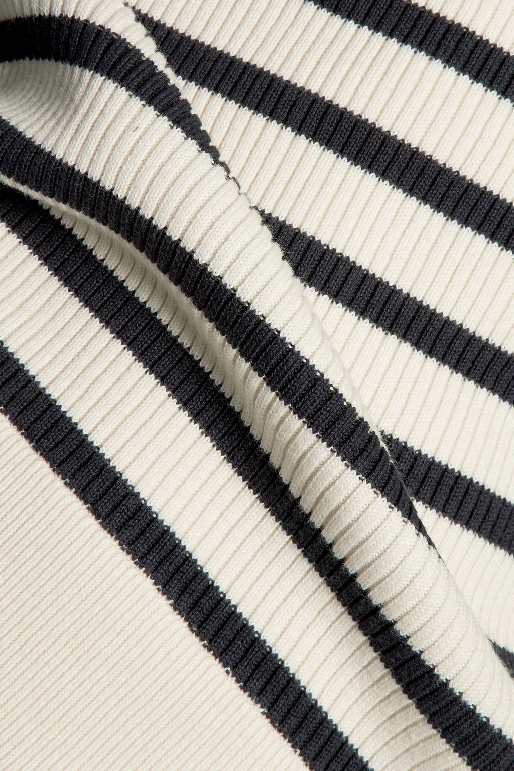 GANNI Striped cotton-blend sweater