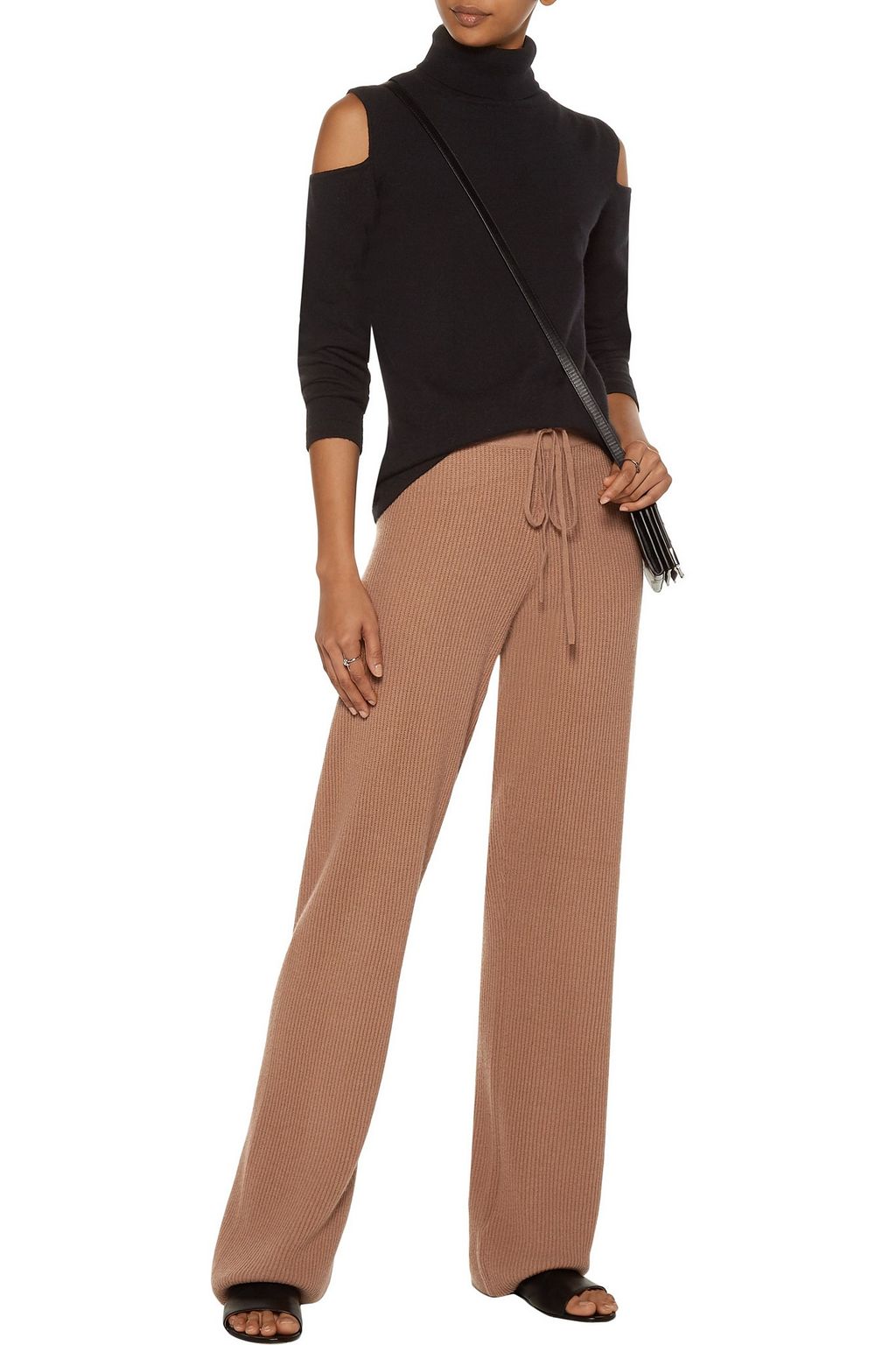 A.L.C. Stewart ribbed-knit merino wool and cashmere-blend track pants