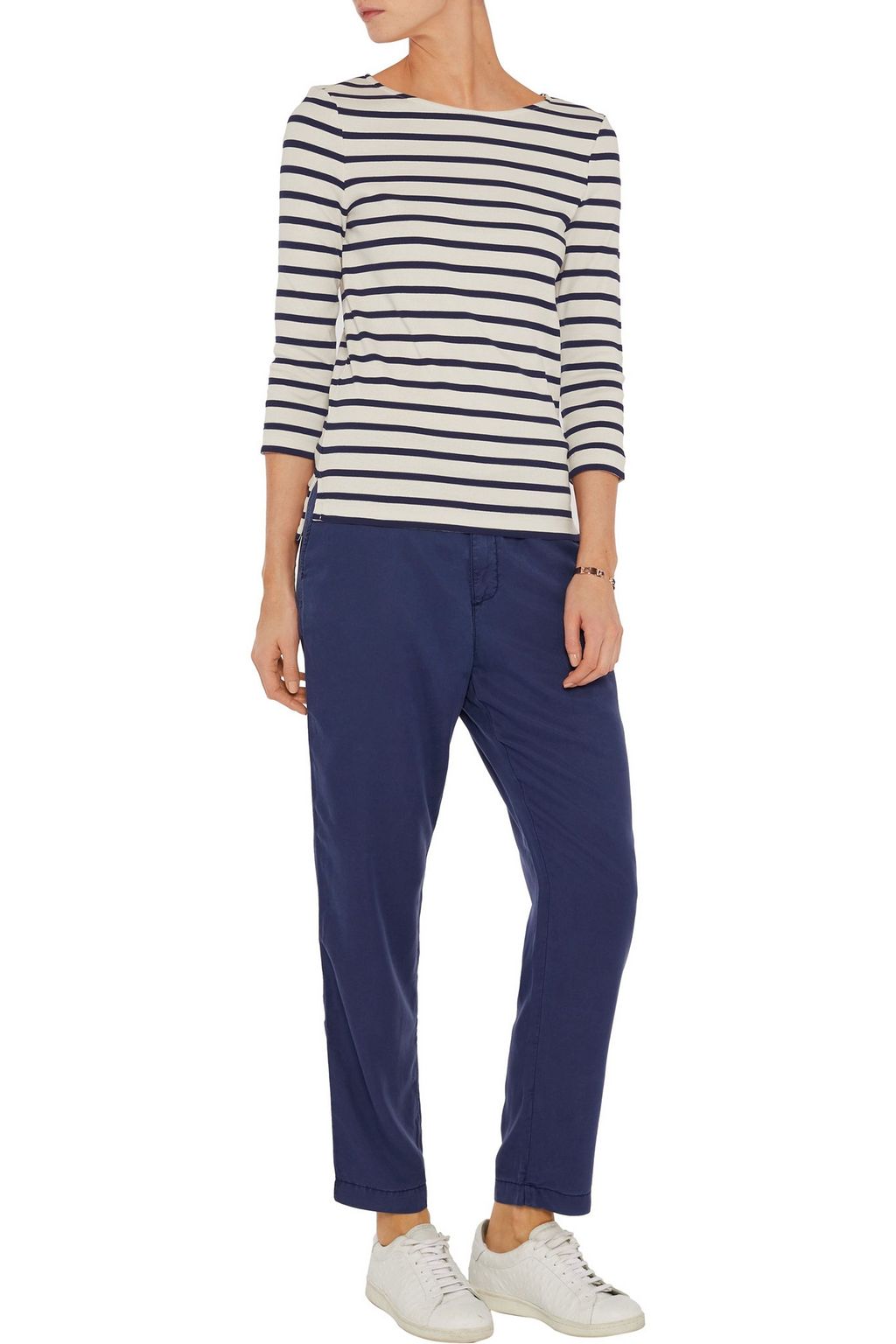 IRIS & INK Madeline Breton striped cotton top