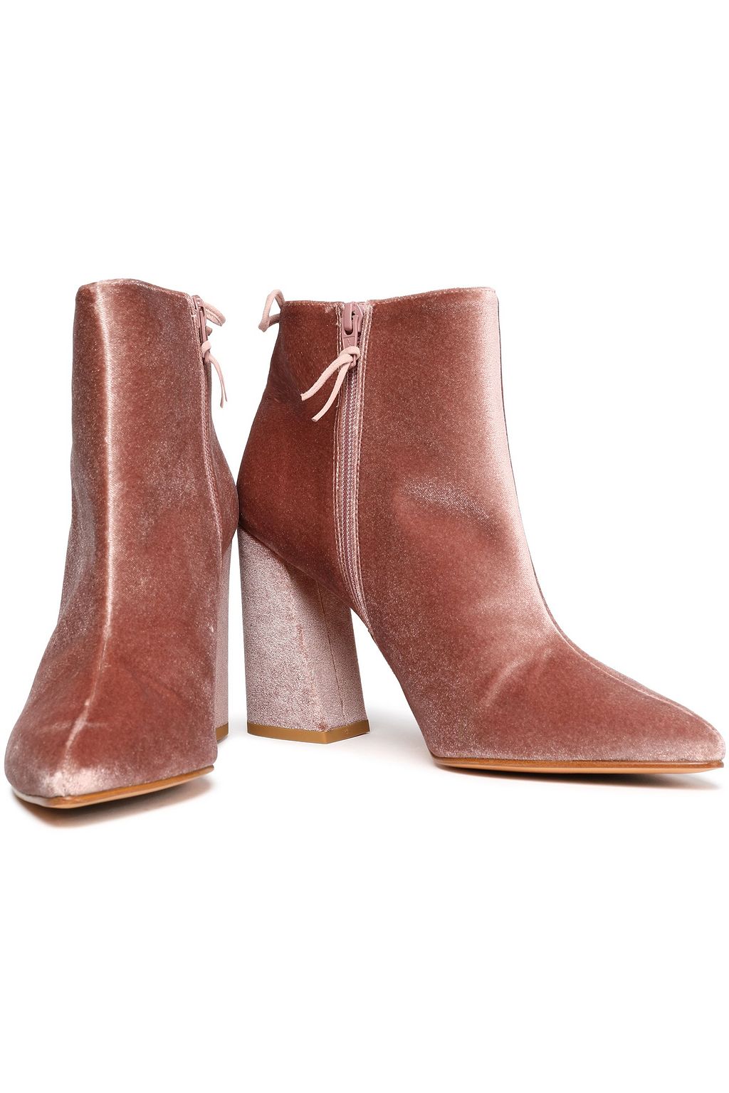 STUART WEITZMAN Bow-detailed velvet ankle boots