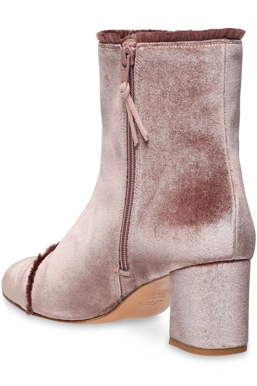 STUART WEITZMAN Frayed velvet ankle boots