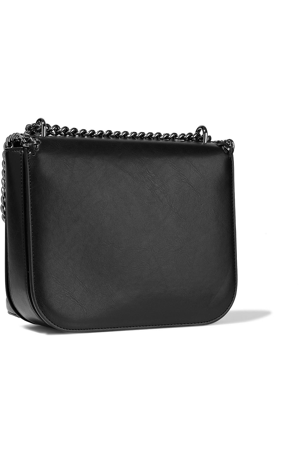 STELLA MCCARTNEY Falabella Box chain-trimmed faux leather shoulder bag