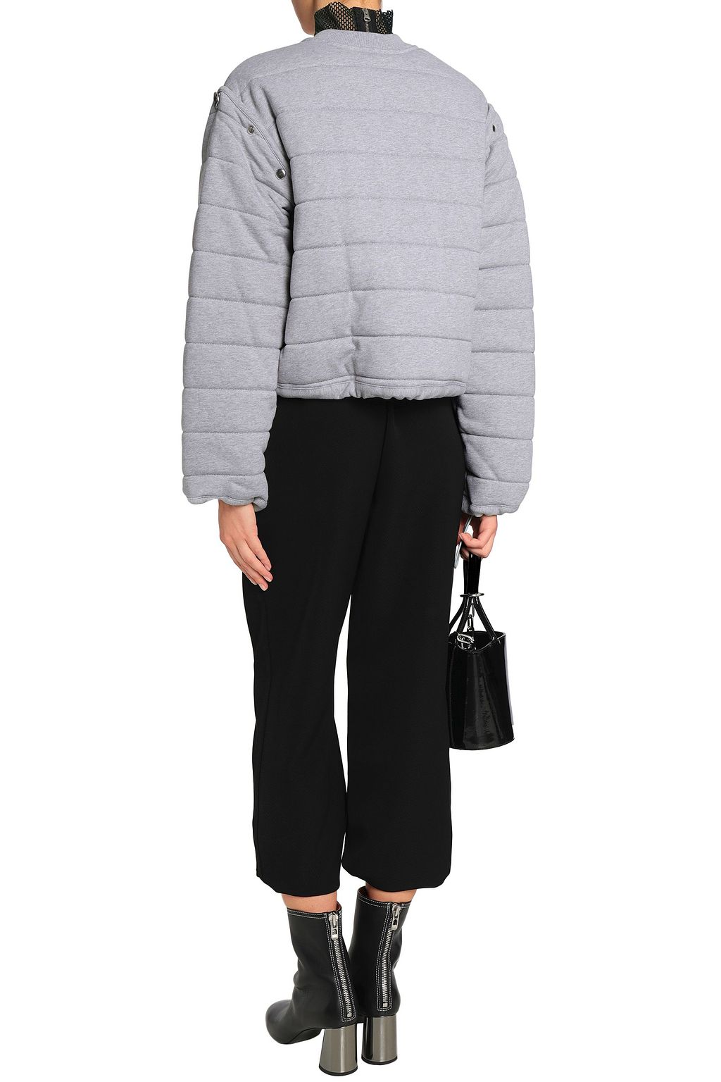 3.1 PHILLIP LIM Convertible quilted cotton-jersey bomber jacket