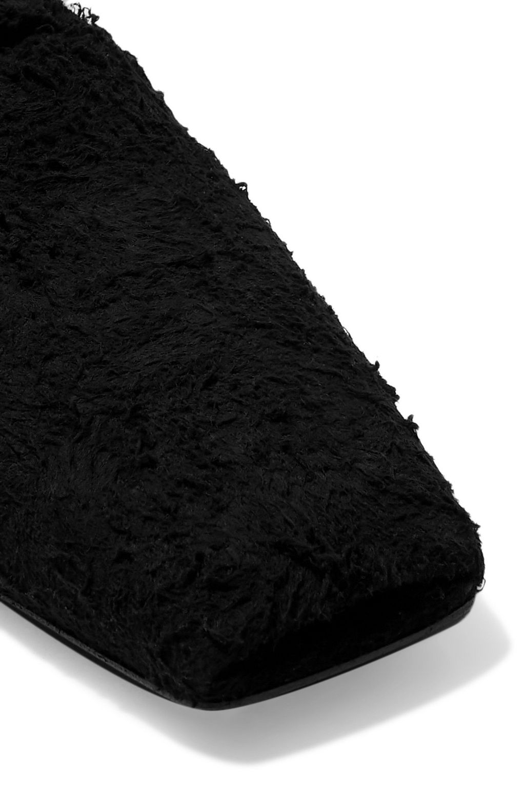 RICK OWENS Ribbed-knit and suede thigh boots
