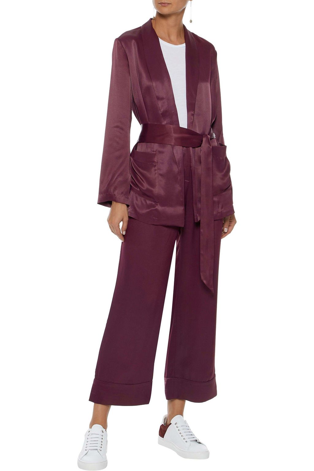 IRIS & INK Shannon satin-twill jacket