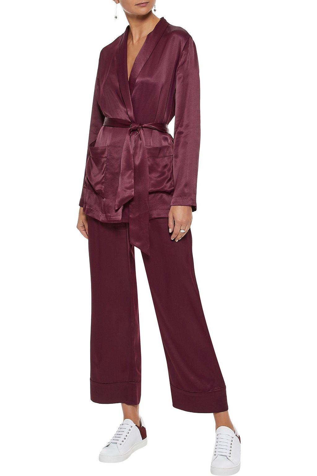 IRIS & INK Shannon satin-twill jacket