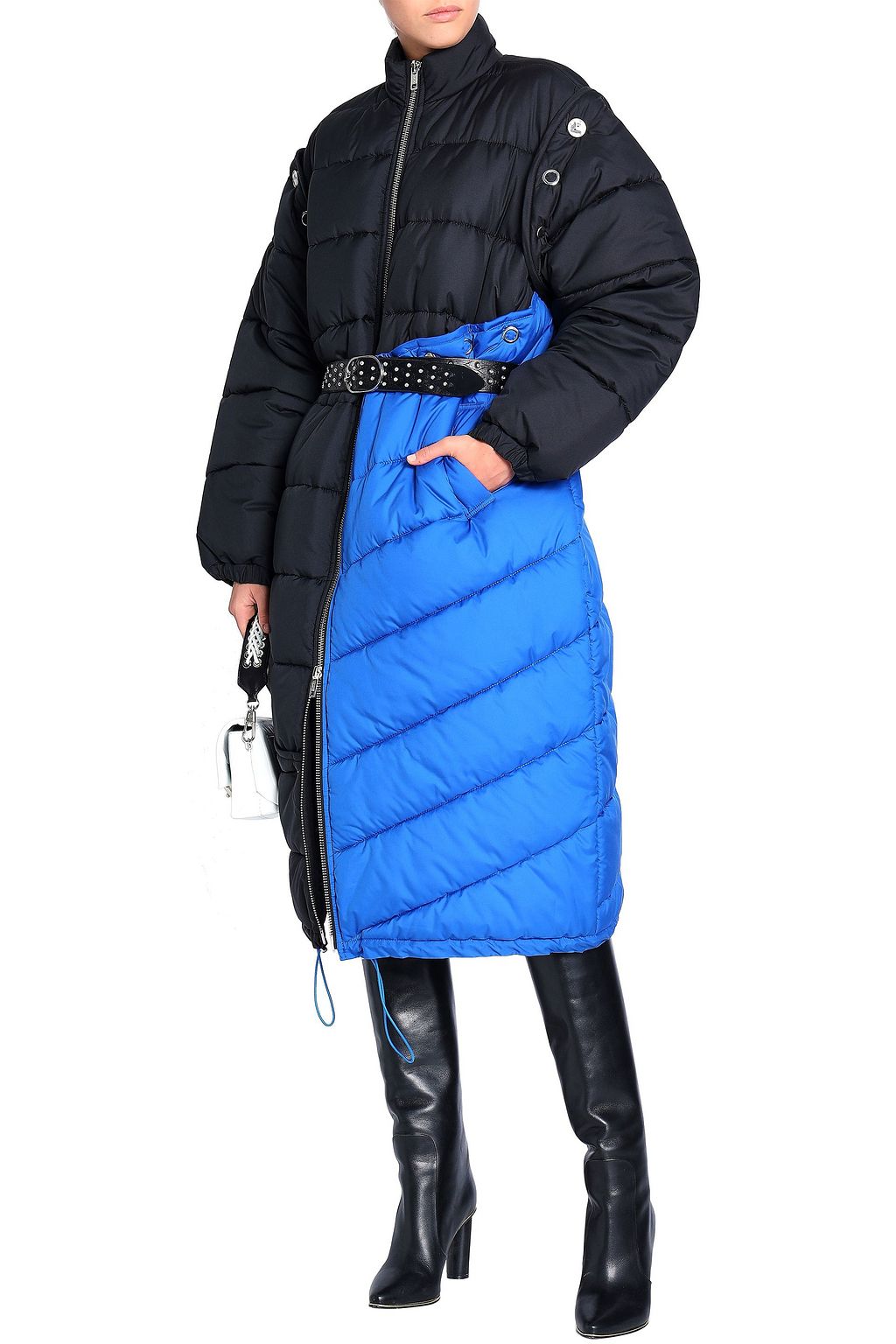 3.1 PHILLIP LIM Two-tone quilted shell down coat