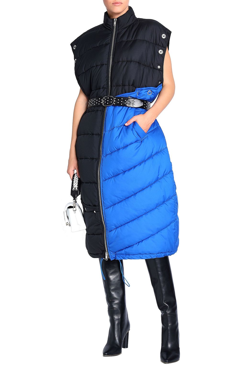 3.1 PHILLIP LIM Two-tone quilted shell down coat