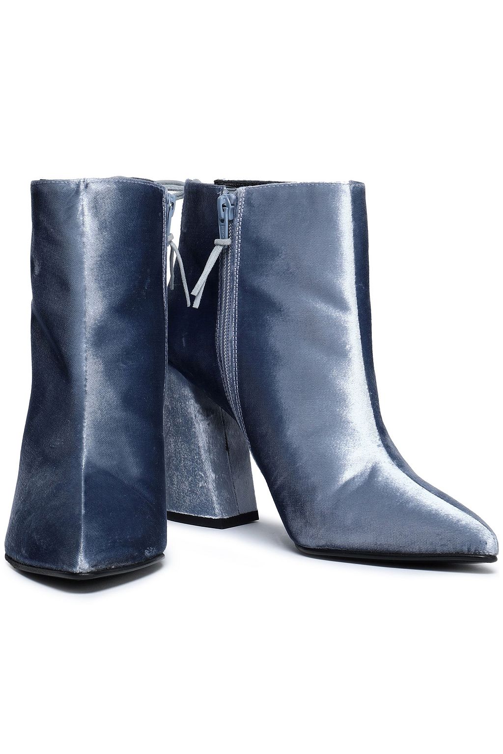 STUART WEITZMAN Bow-detailed velvet ankle boots