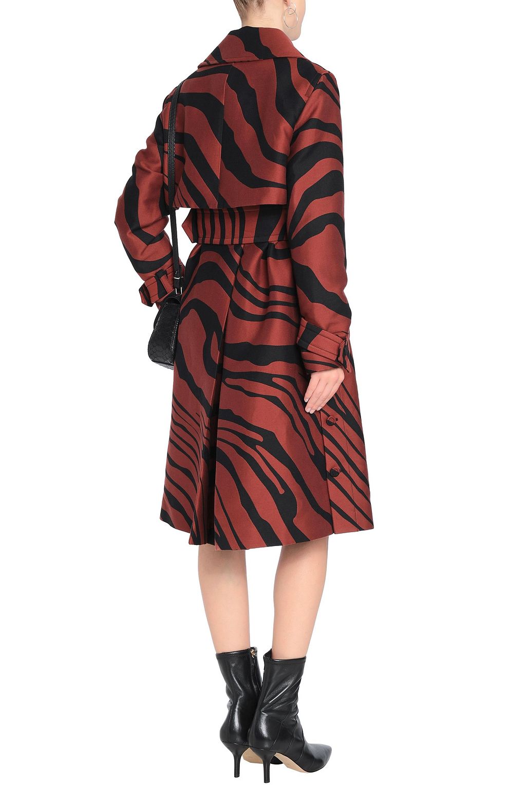 ROBERTO CAVALLI Zebra-print cotton and silk-blend trench coat