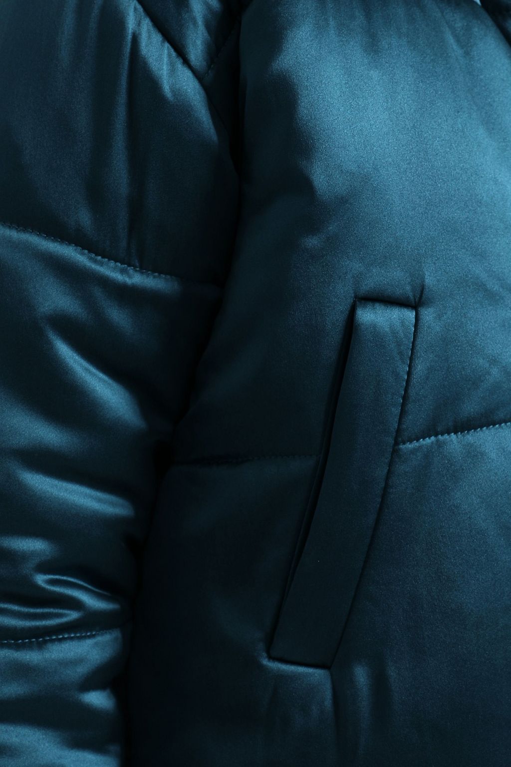 OLIVIA VON HALLE Quilted silk-satin hooded down jacket