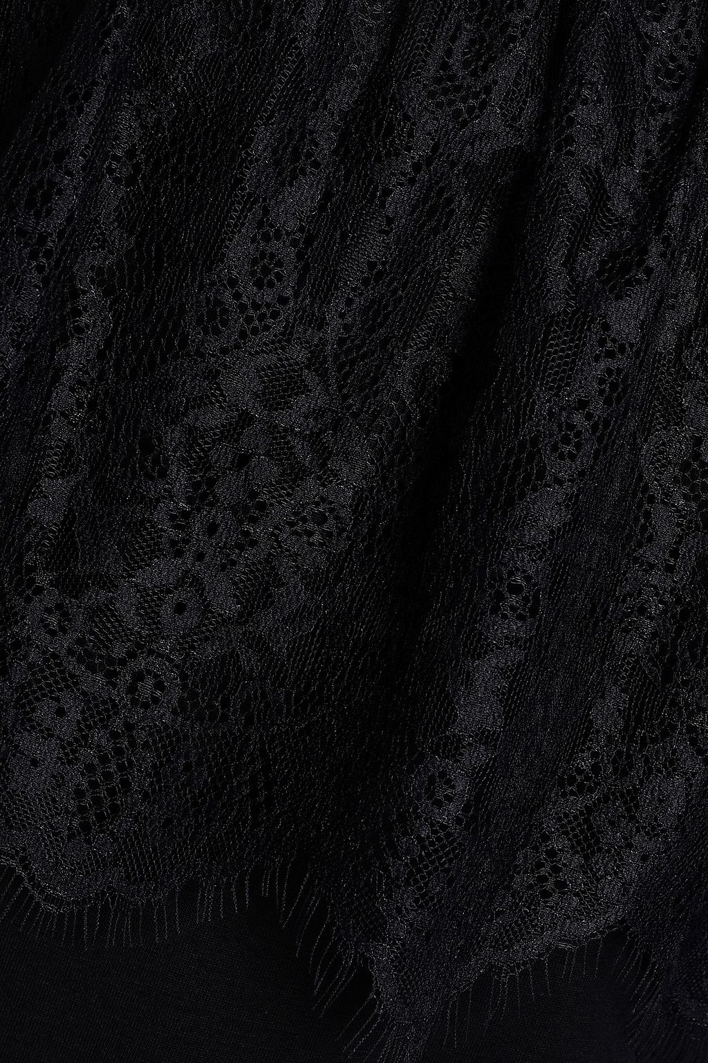 BAILEY 44 Dark Horse cold-shoulder lace-paneled stretch-jersey mini dress