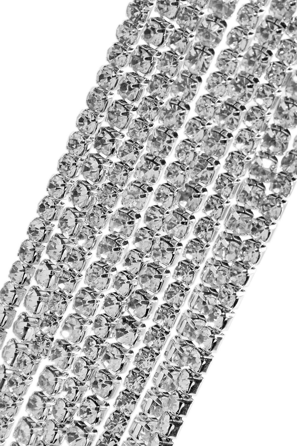 KENNETH JAY LANE Silver-tone crystal earrings