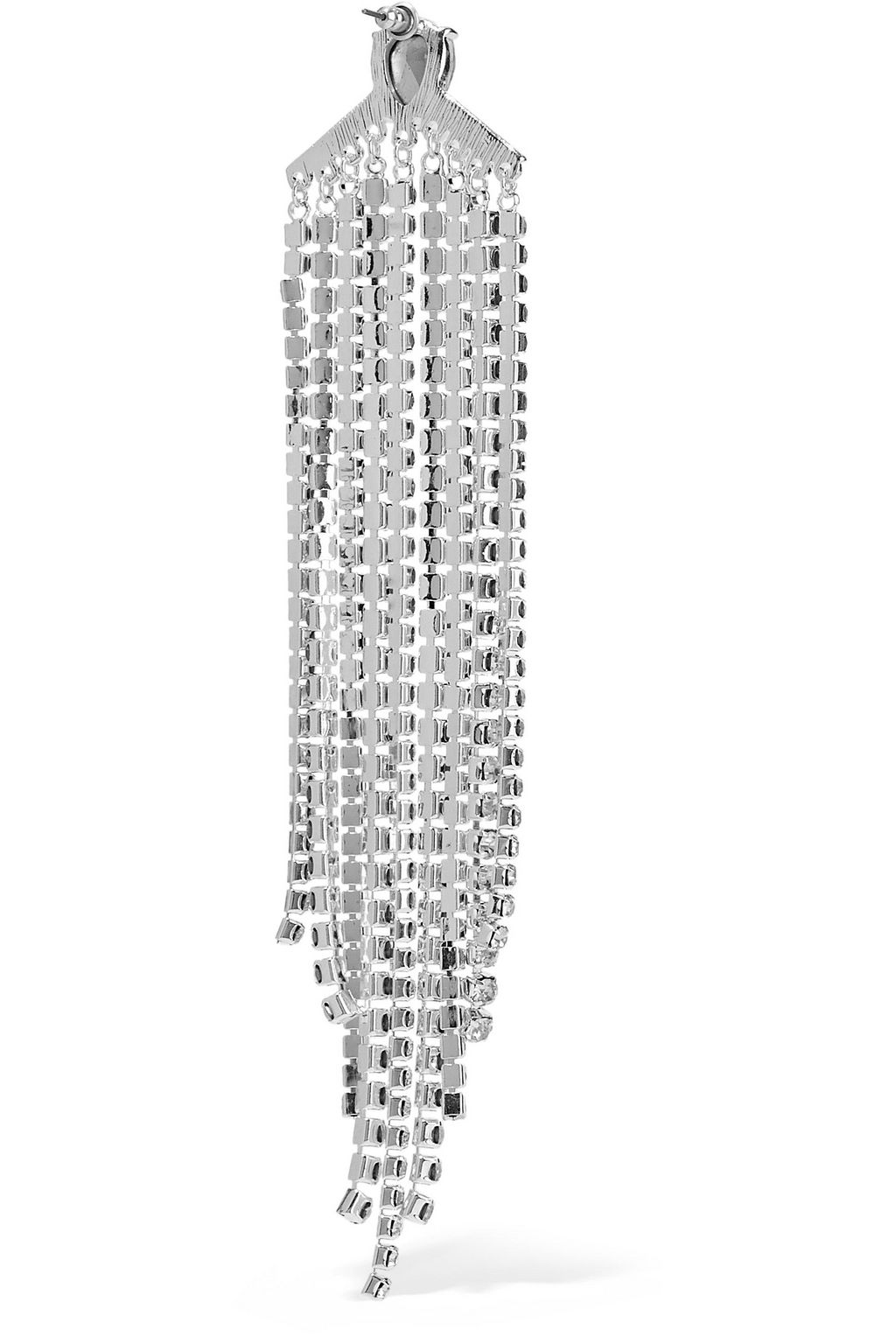 KENNETH JAY LANE Silver-tone crystal earrings