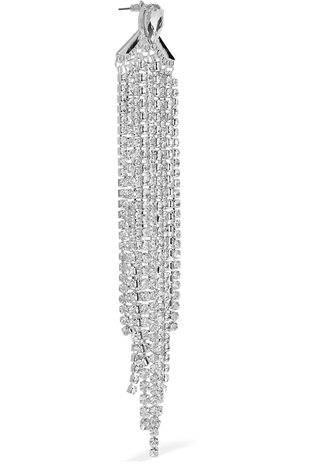 KENNETH JAY LANE Silver-tone crystal earrings