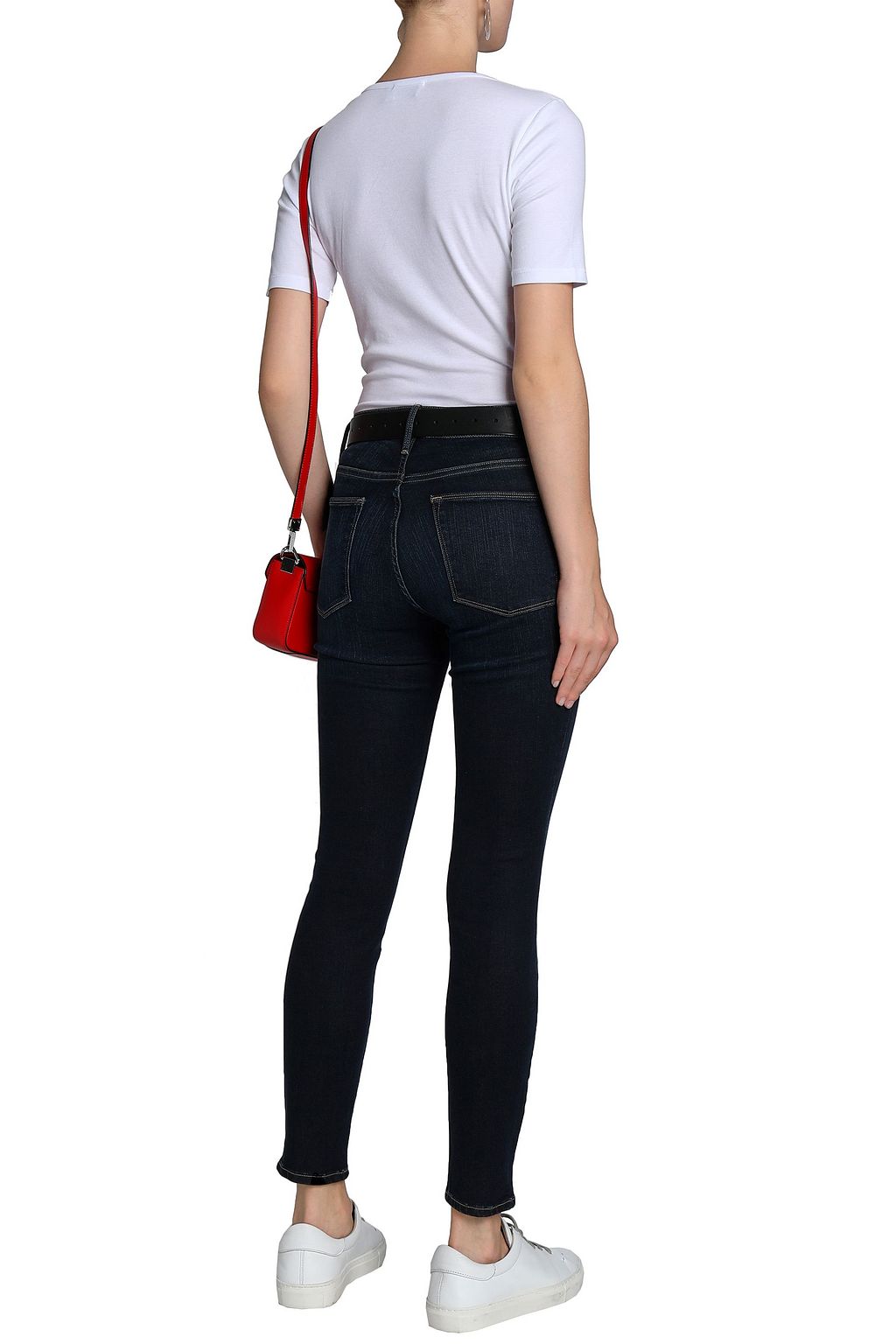 FRAME Cropped high-rise skinny jeans