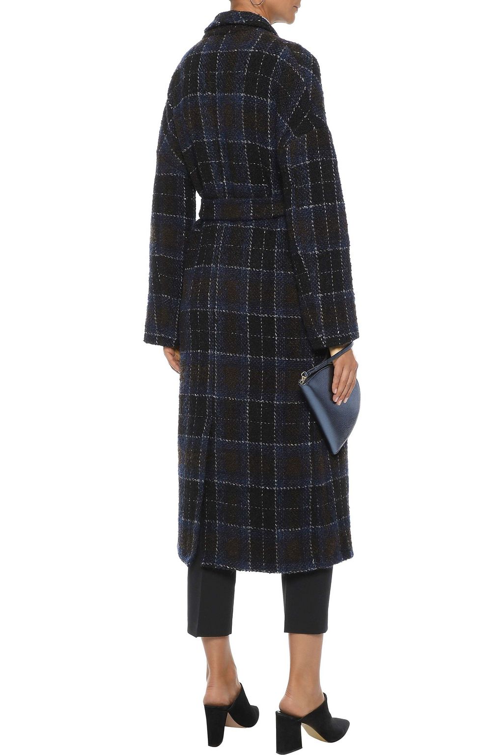 IRIS & INK Meg checked bouclé-tweed coat