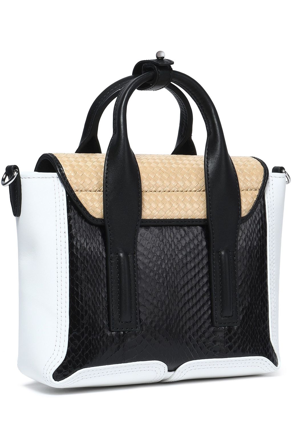 3.1 PHILLIP LIM Pashli elaphe, leather and woven shoulder bag