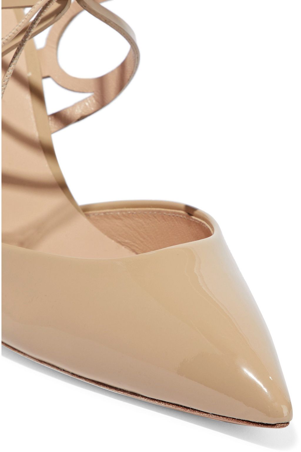CASADEI Laser-cut patent-leather pumps