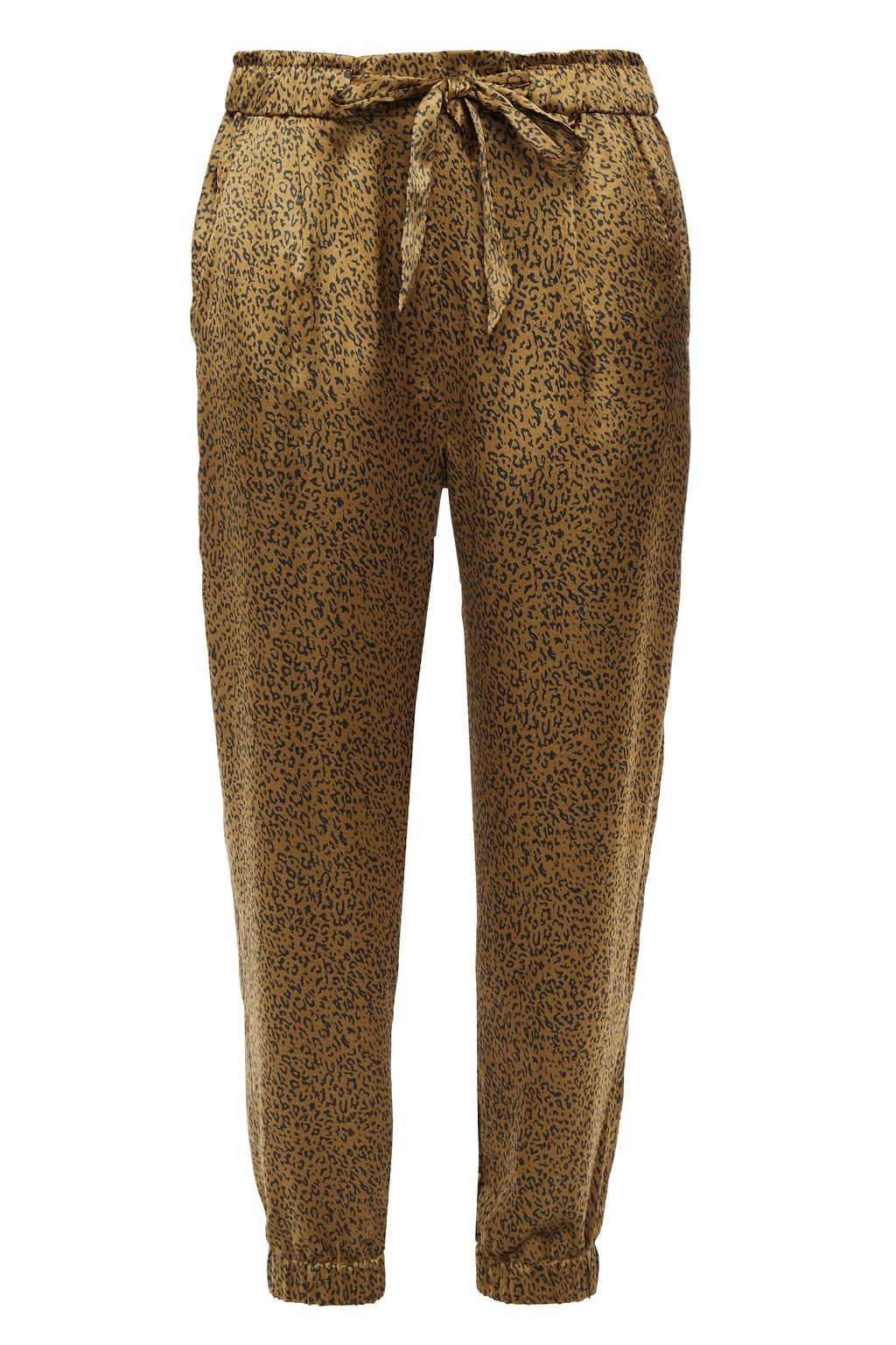 animal print tapered trousers