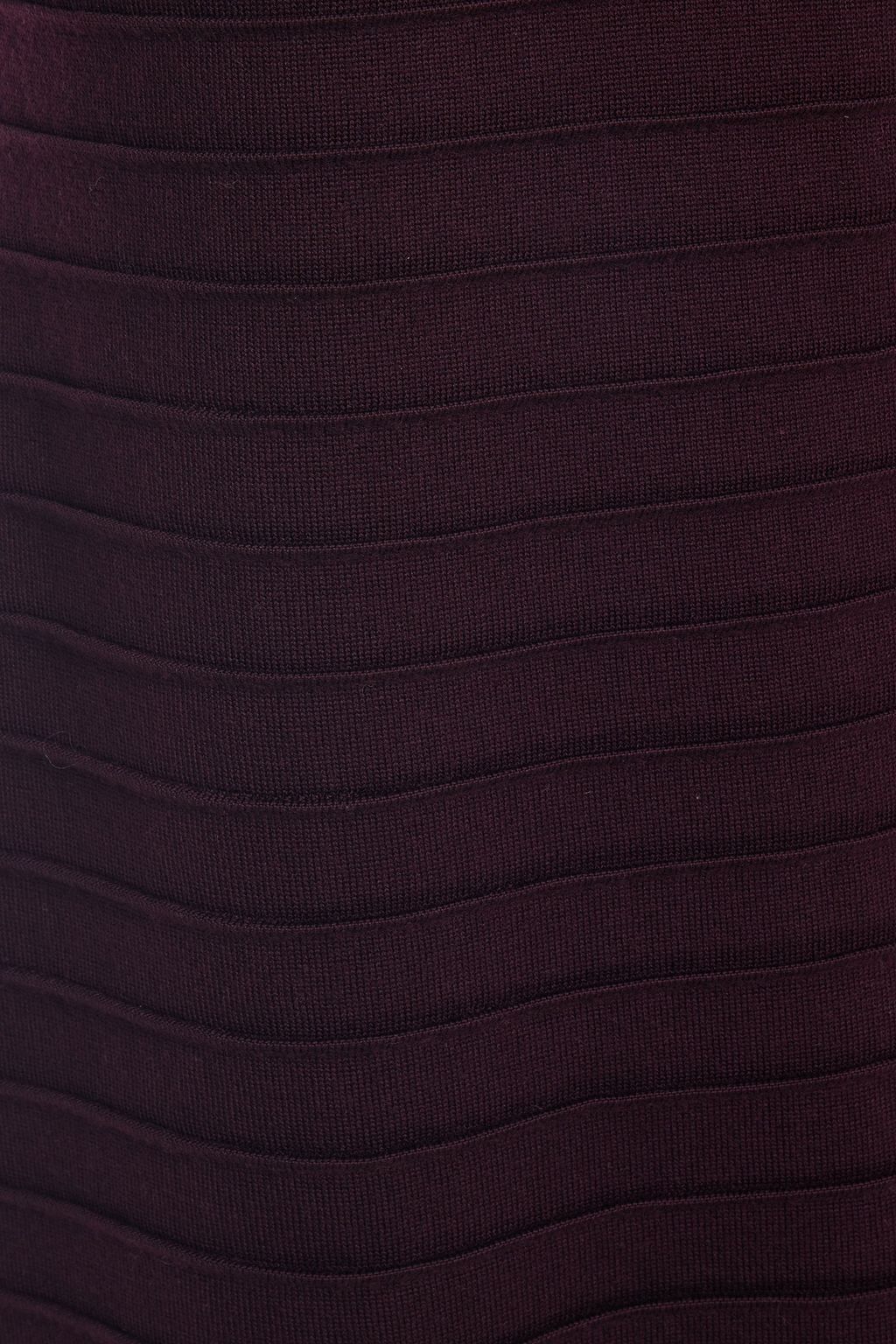 VICTORIA, VICTORIA BECKHAM Ruffled ribbed wool mini dress