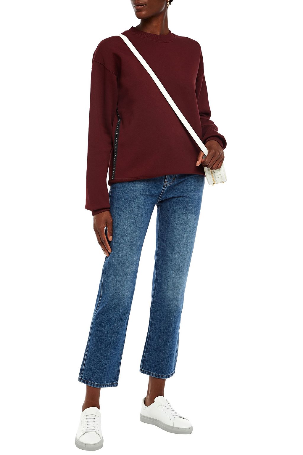 VICTORIA, VICTORIA BECKHAM Faded high-rise straight-leg jeans