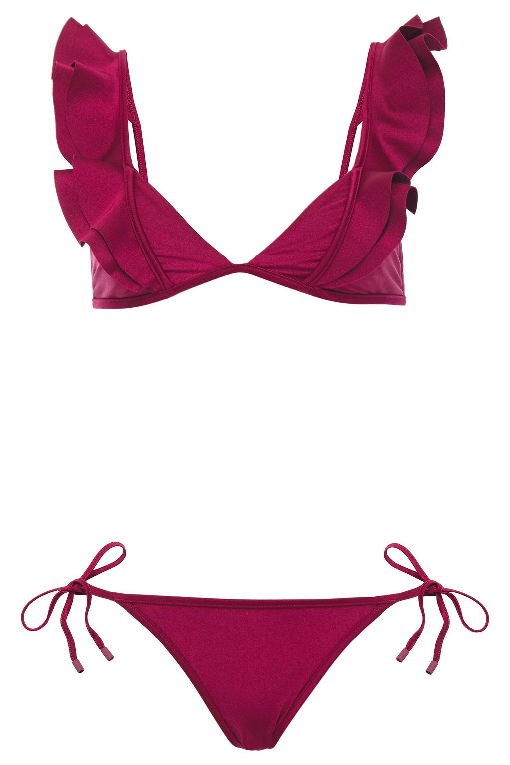 ruffle triangle bikini