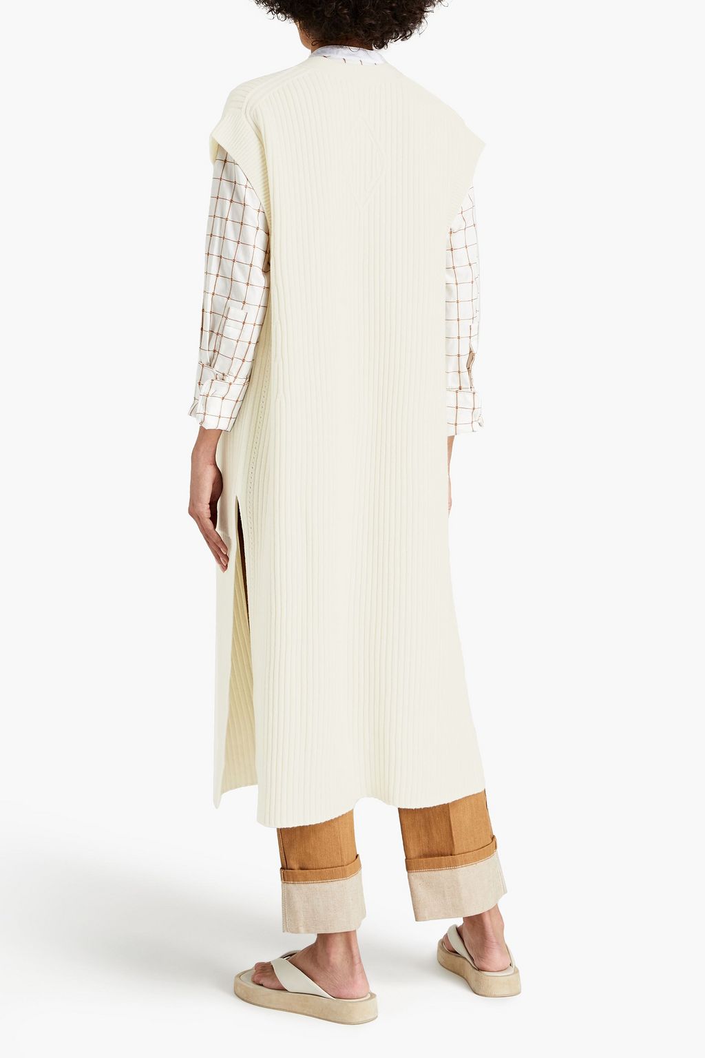 CHLOÉ Ribbed wool and cashmere-blend vest