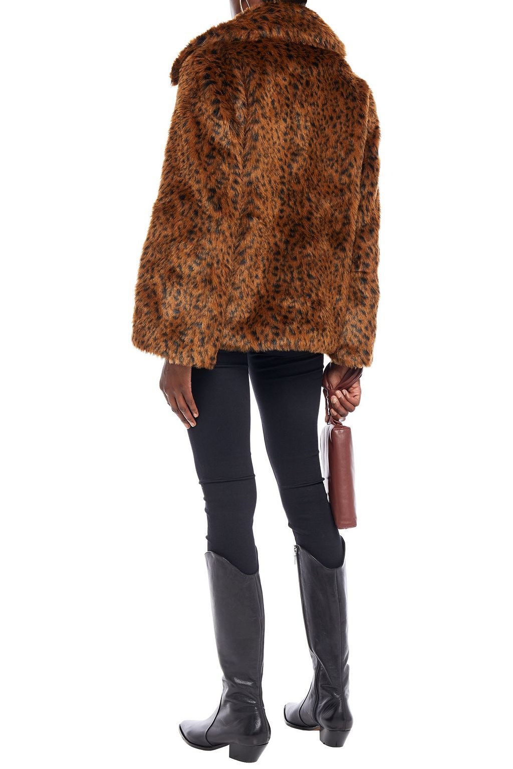 JOIE Kisha leopard-print faux fur coat