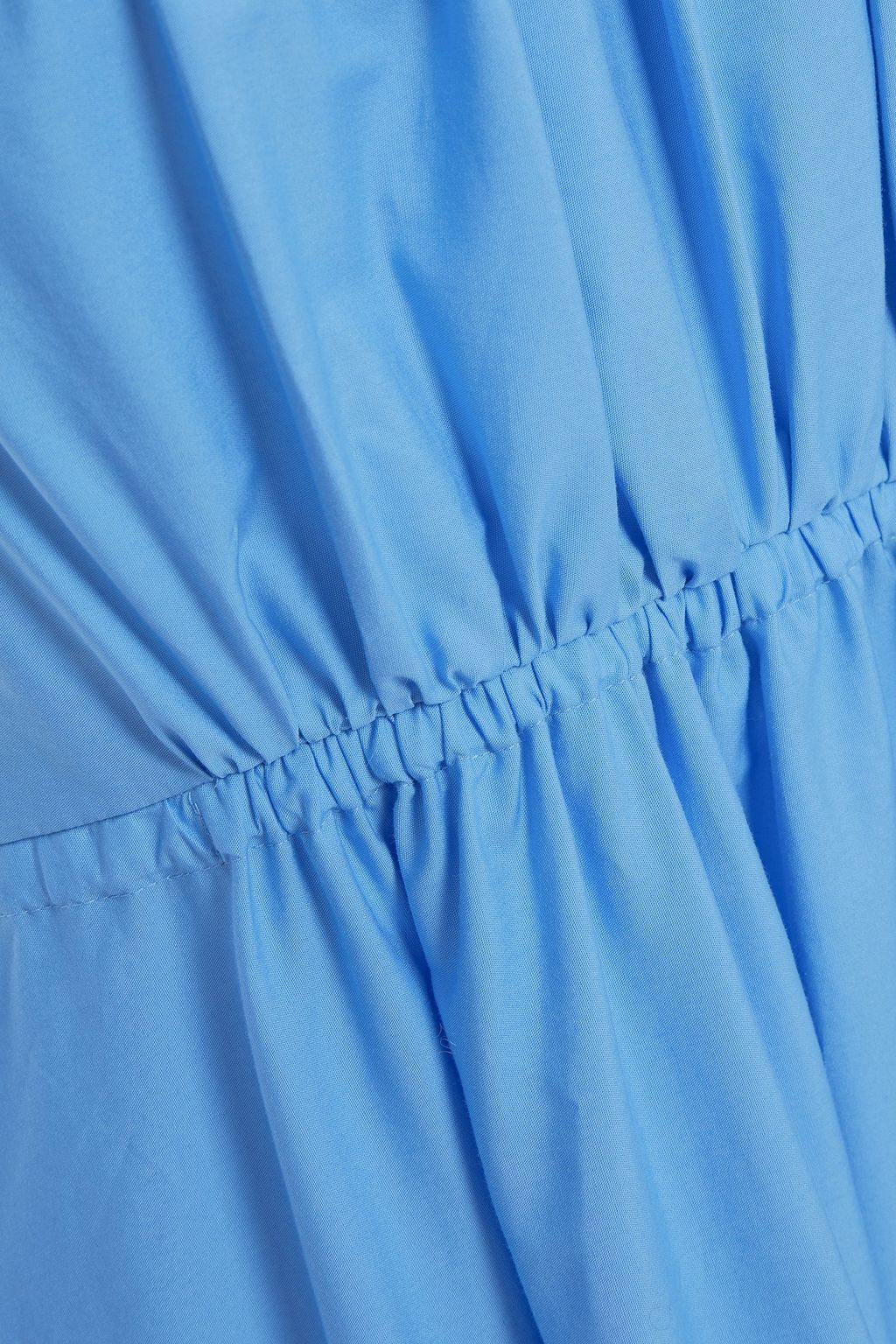 ROKSANDA Gathered cotton-poplin midi dress