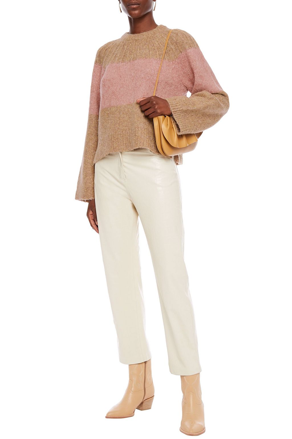 JOIE Nirmala two-tone wool-blend sweater