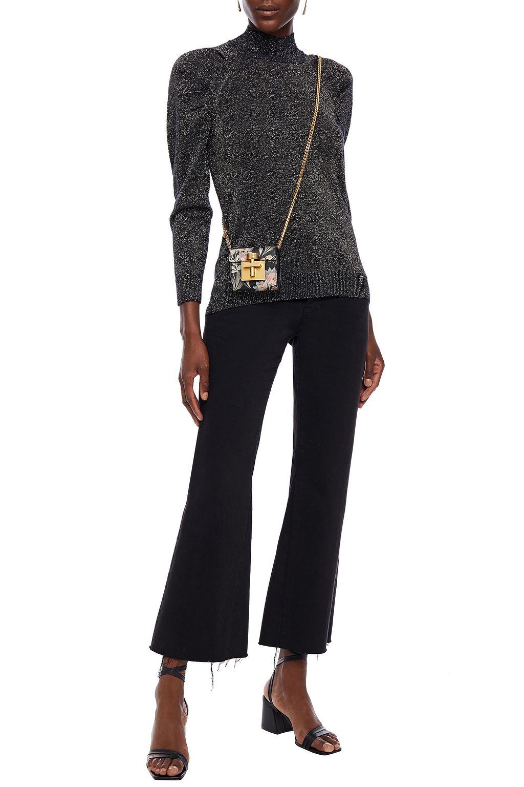 JOIE Artima gathered metallic wool-blend sweater