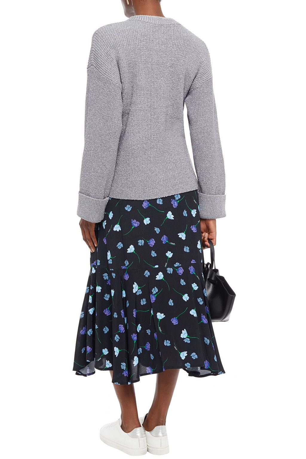 JOIE Cicilia metallic knitted sweater
