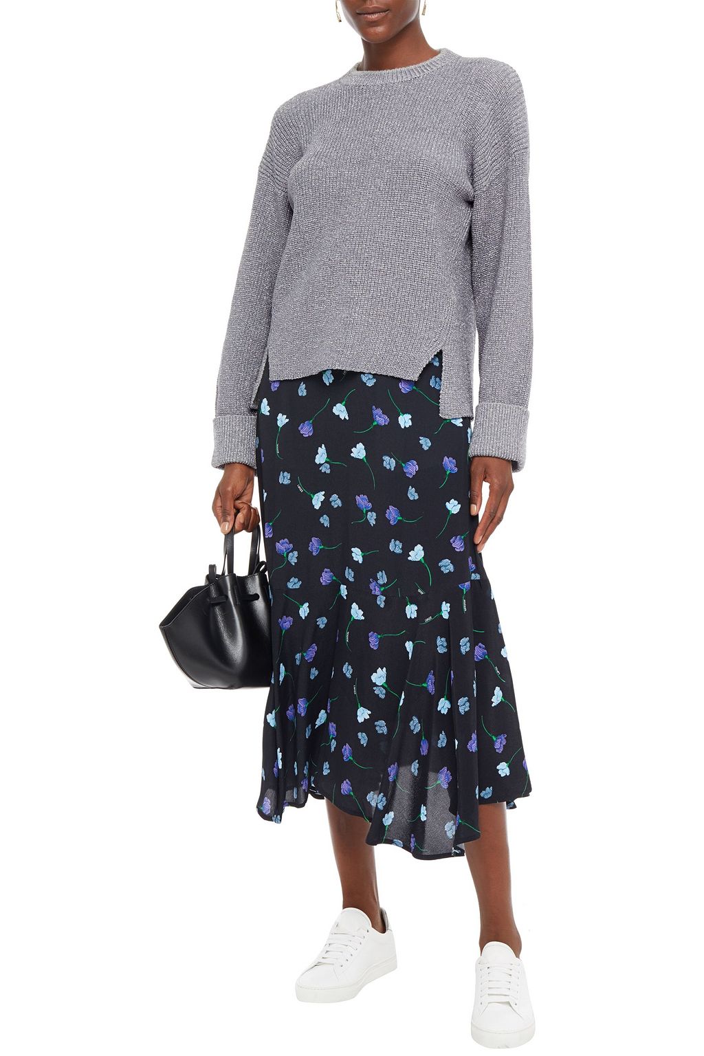 JOIE Cicilia metallic knitted sweater