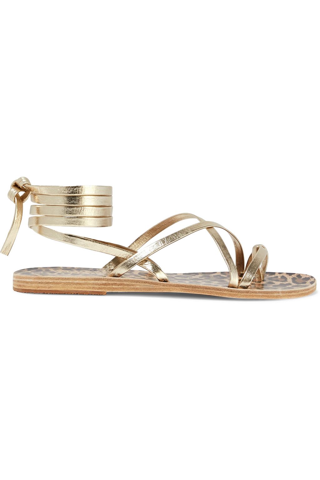 ANCIENT GREEK SANDALS Morfi metallic textured-leather sandals | Sale up ...