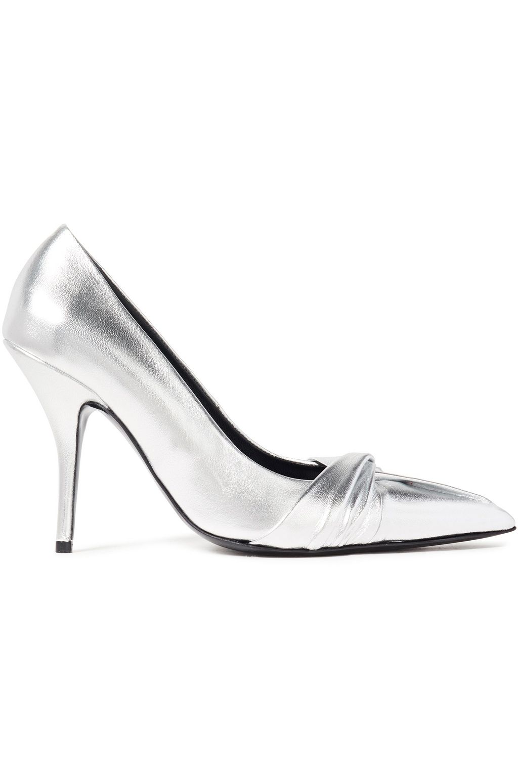 metallic leather heels