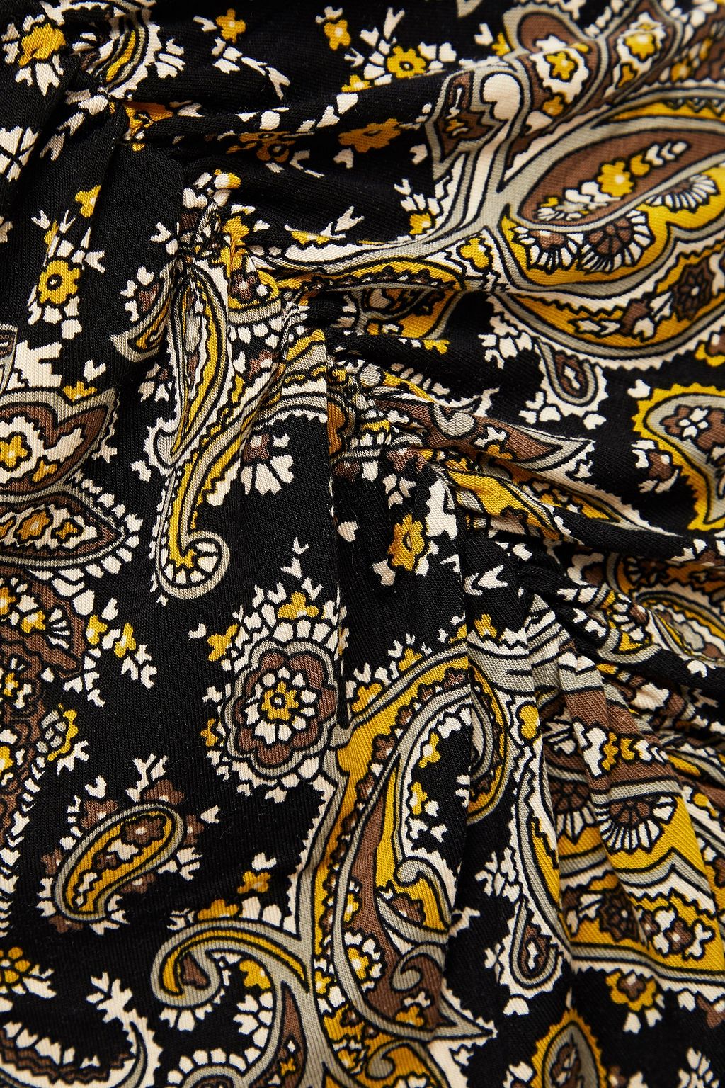 JOIE Ruched printed stretch-jersey midi dress