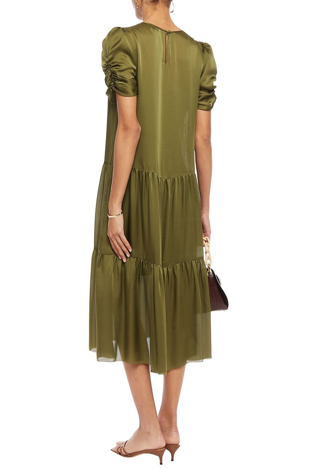 CAMI NYC The Winona ruched silk-charmeuse midi dress