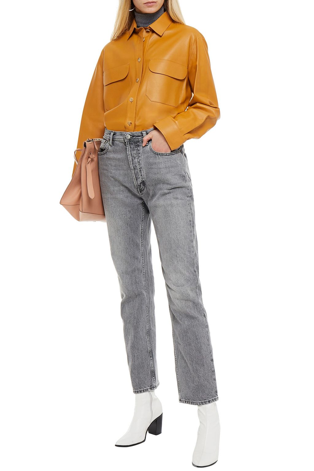 ACNE STUDIOS جينز بخصر مرتفع بأرجل مستقيمة