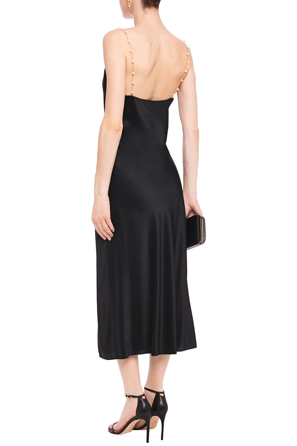 CAMI NYC The Shallon pearl-embellished silk-charmeuse midi slip dress
