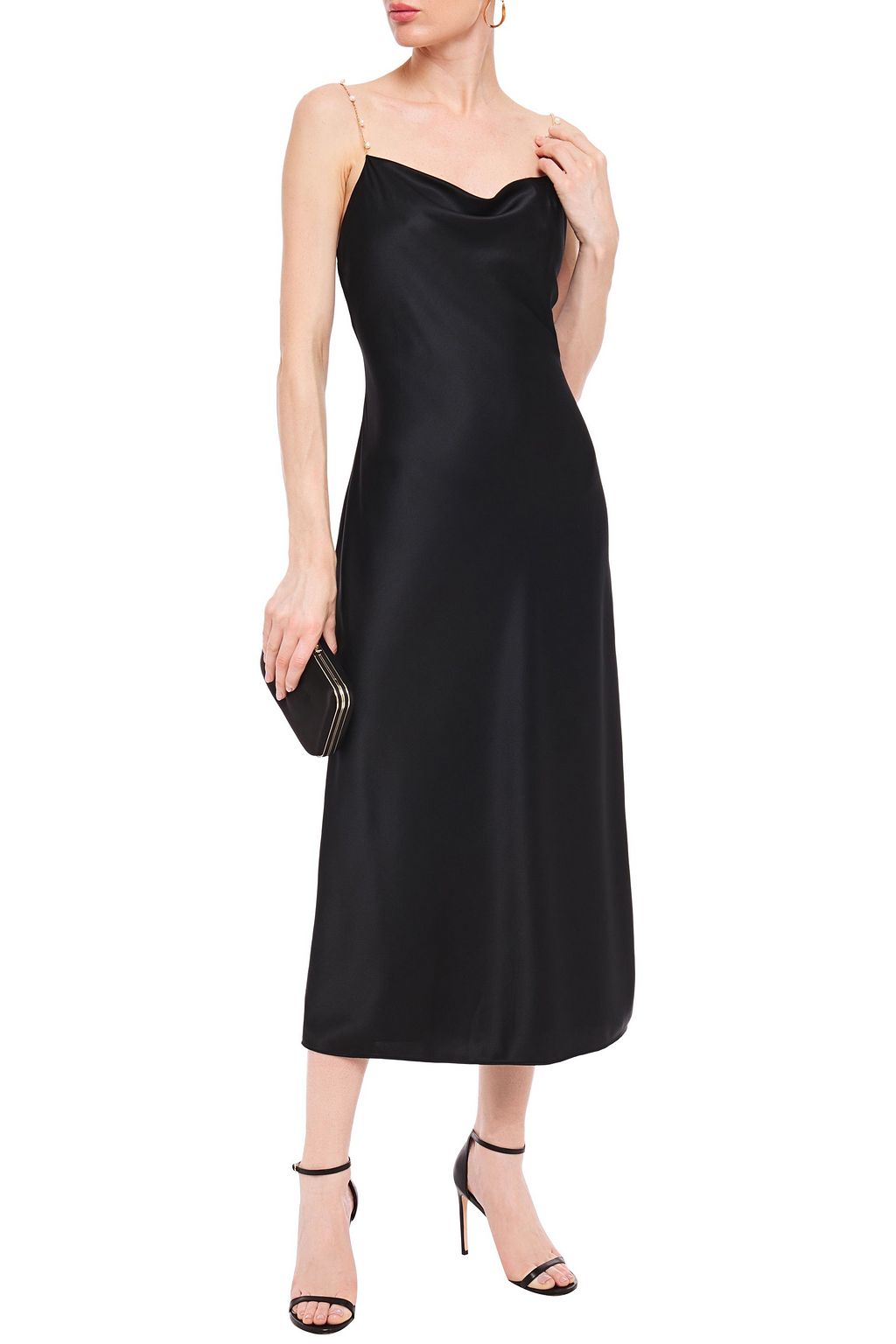 CAMI NYC The Shallon pearl-embellished silk-charmeuse midi slip dress