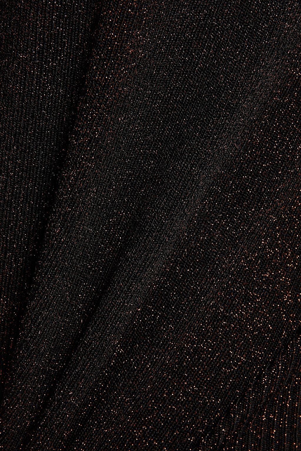 MAJE Metallic stretch-knit turtleneck sweater