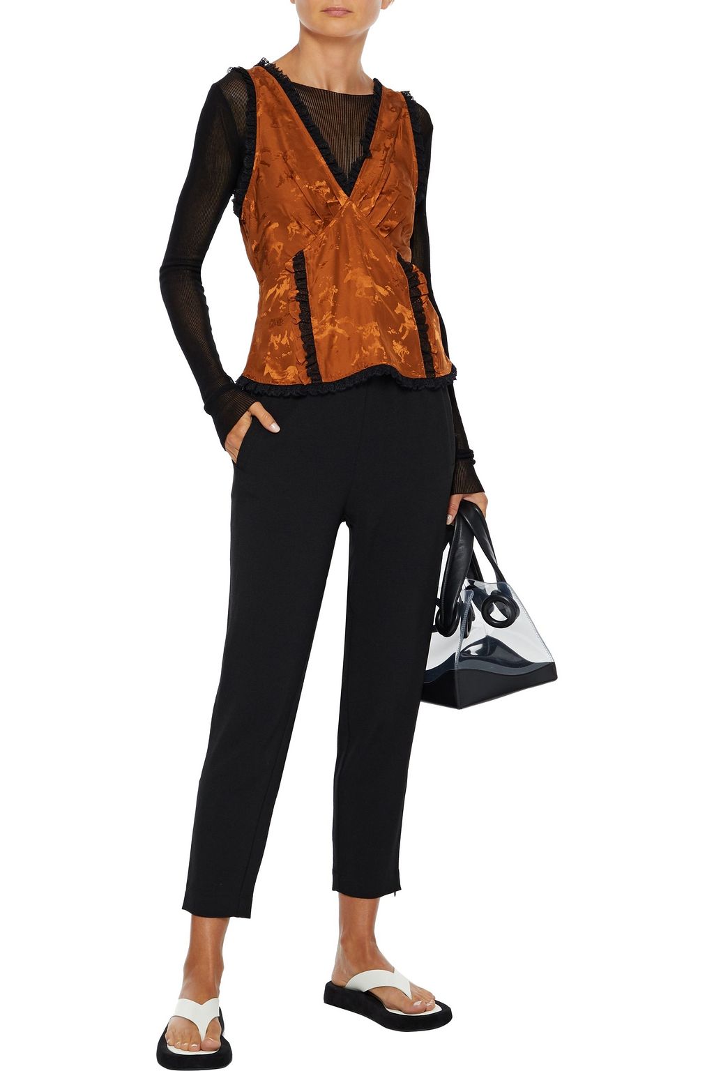 GANNI Crepe tapered pants