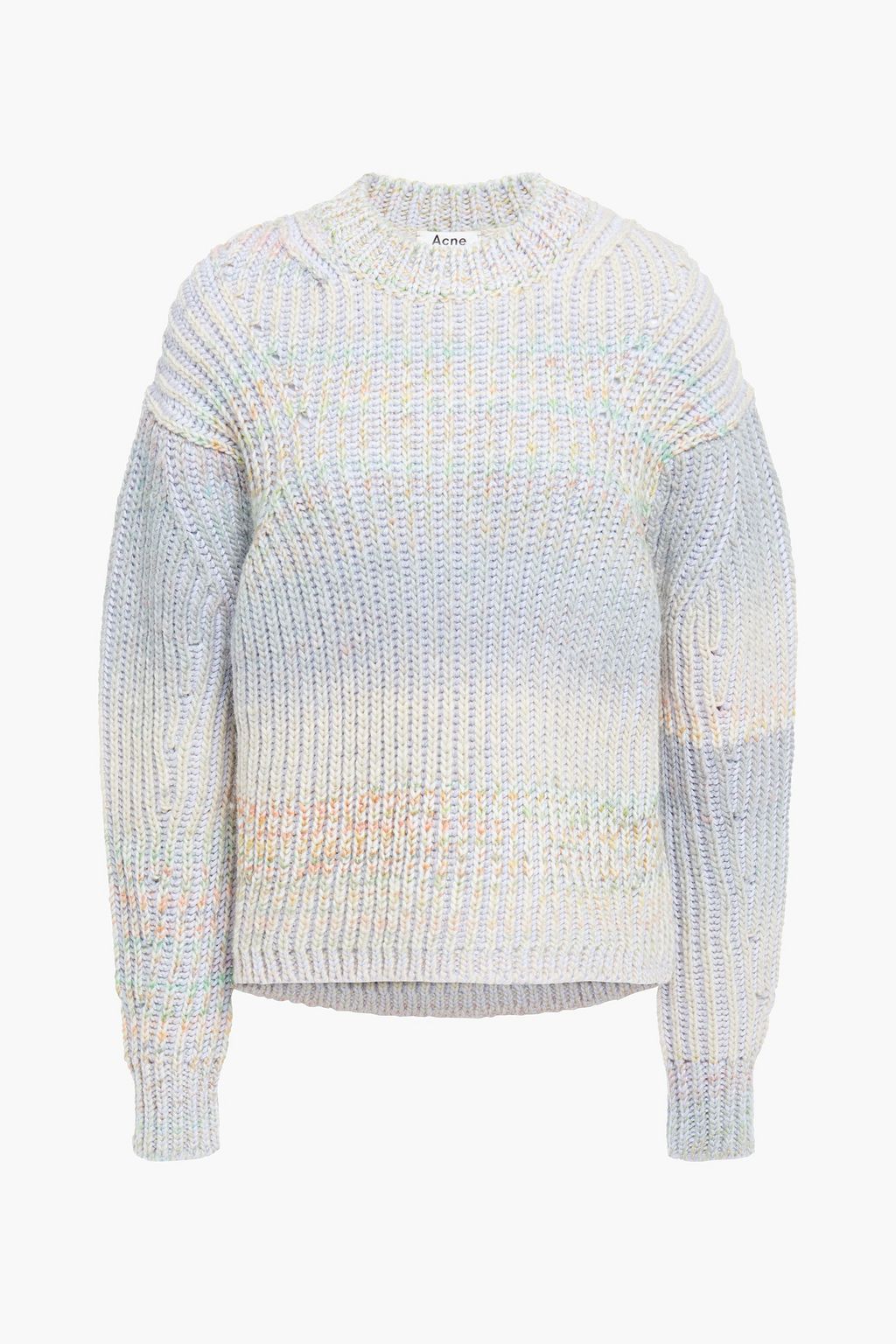 Light gray Dégradé ribbed-knit sweater 