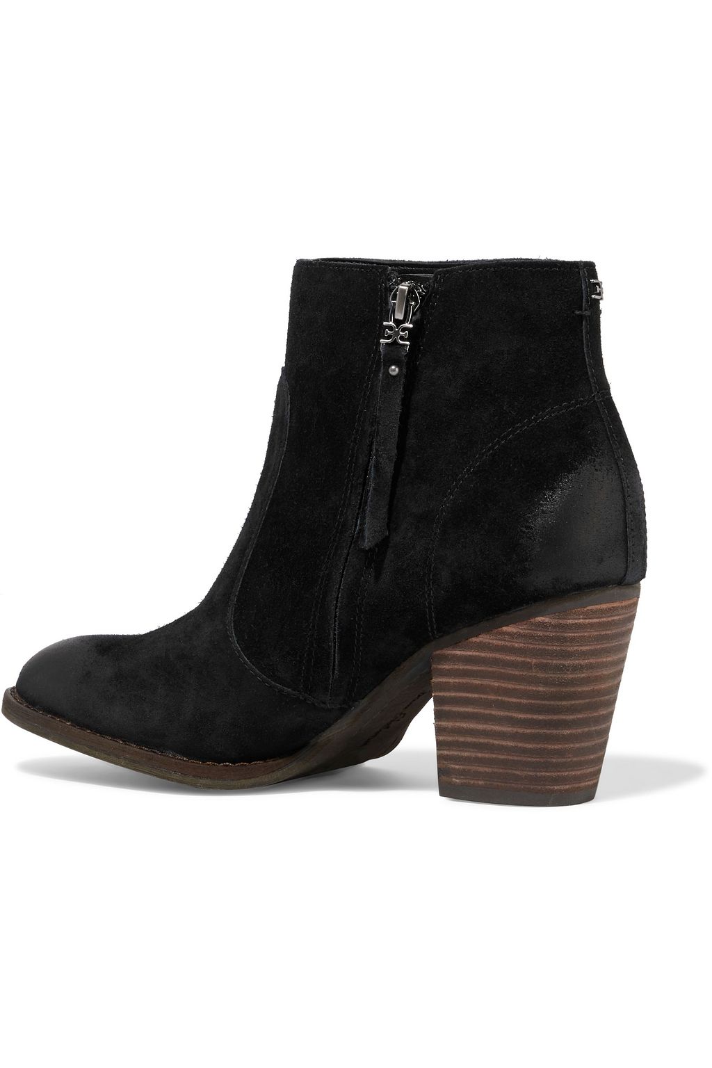 SAM EDELMAN Mari burnished-suede ankle boots
