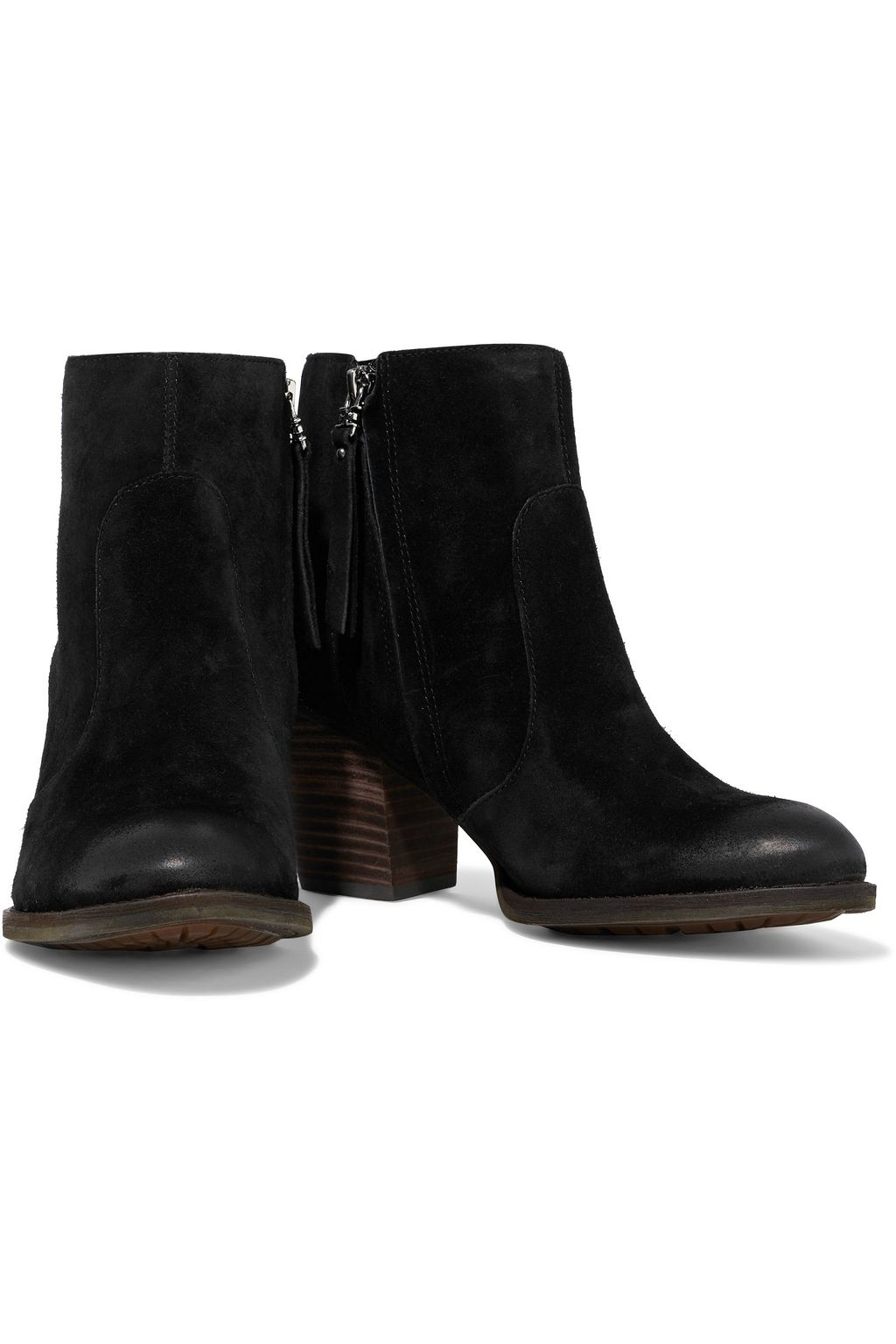 SAM EDELMAN Mari burnished-suede ankle boots