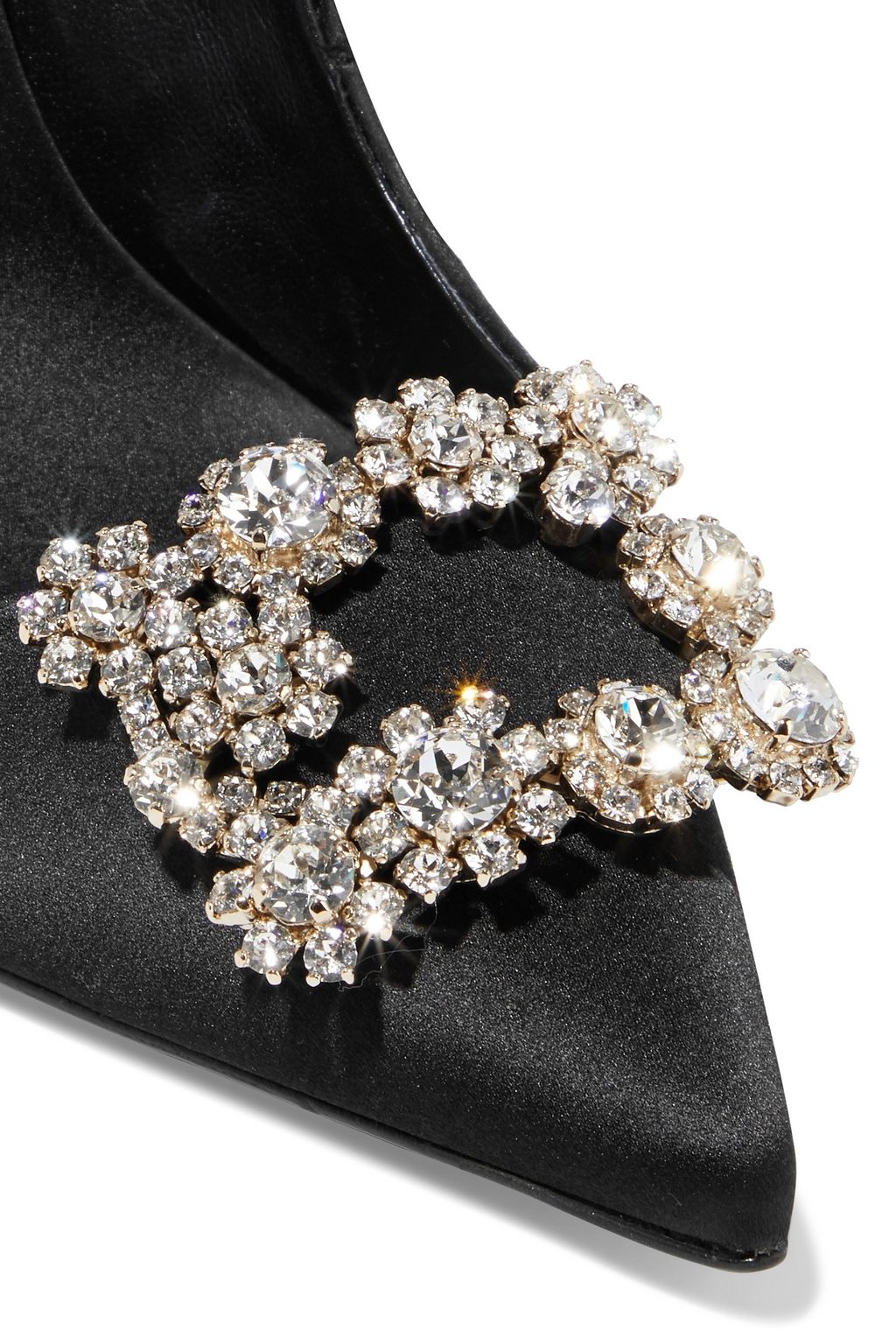 ROGER VIVIER Flower バックル付き サテン バックストラップパンプス