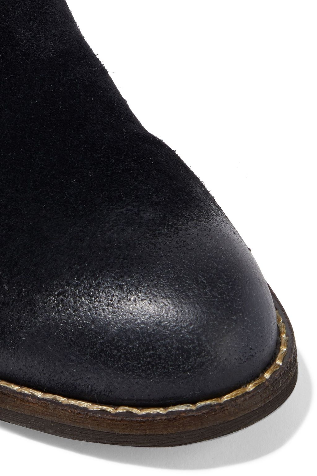 SAM EDELMAN Minetta distressed leather and suede ankle boots