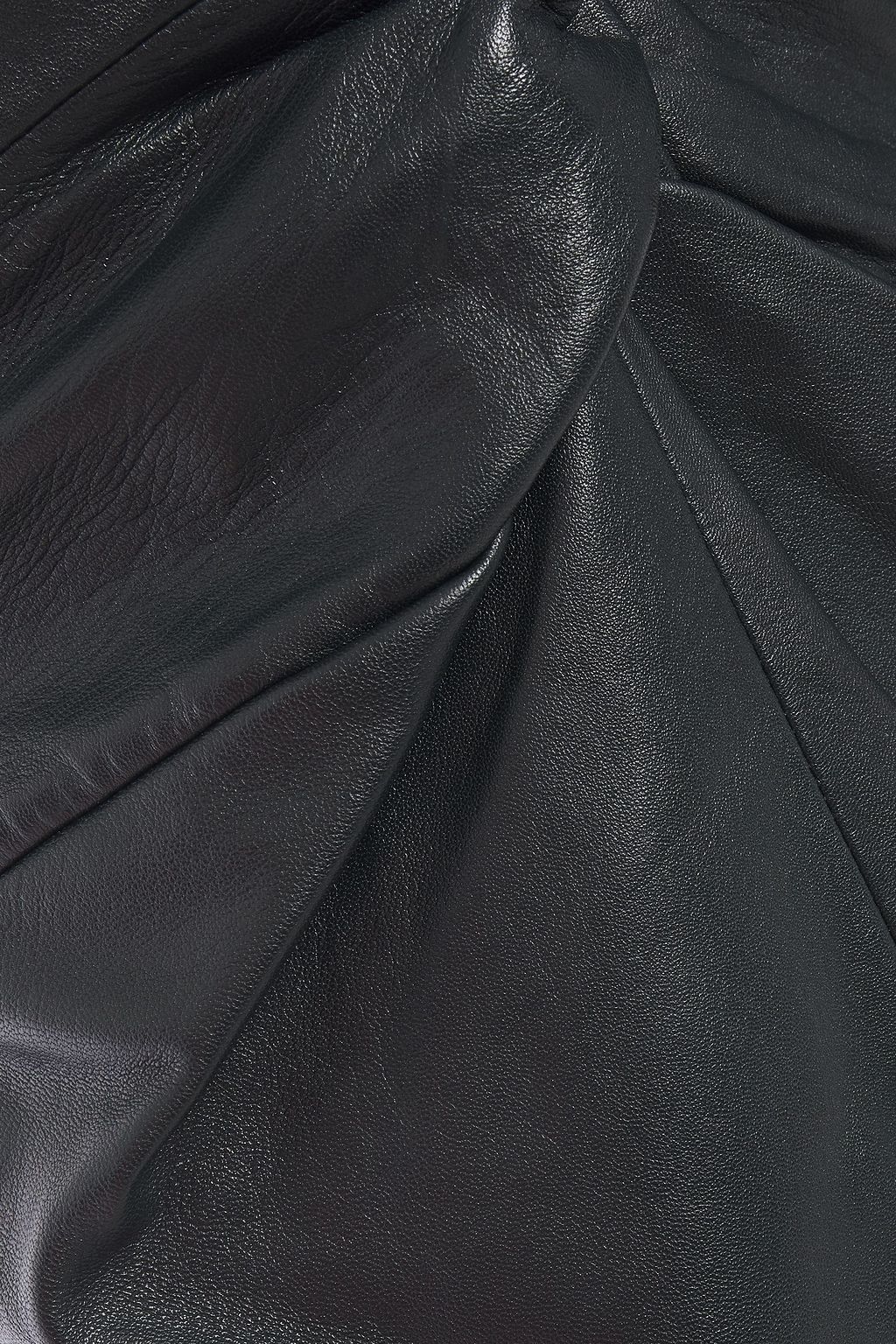 MAJE Twist-front leather mini dress